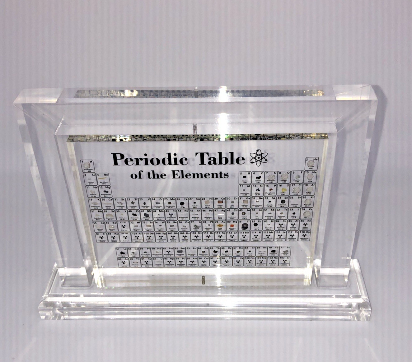 Periodic Table of Elements – Real Embedded Elements – Acrylic – Swivel Display