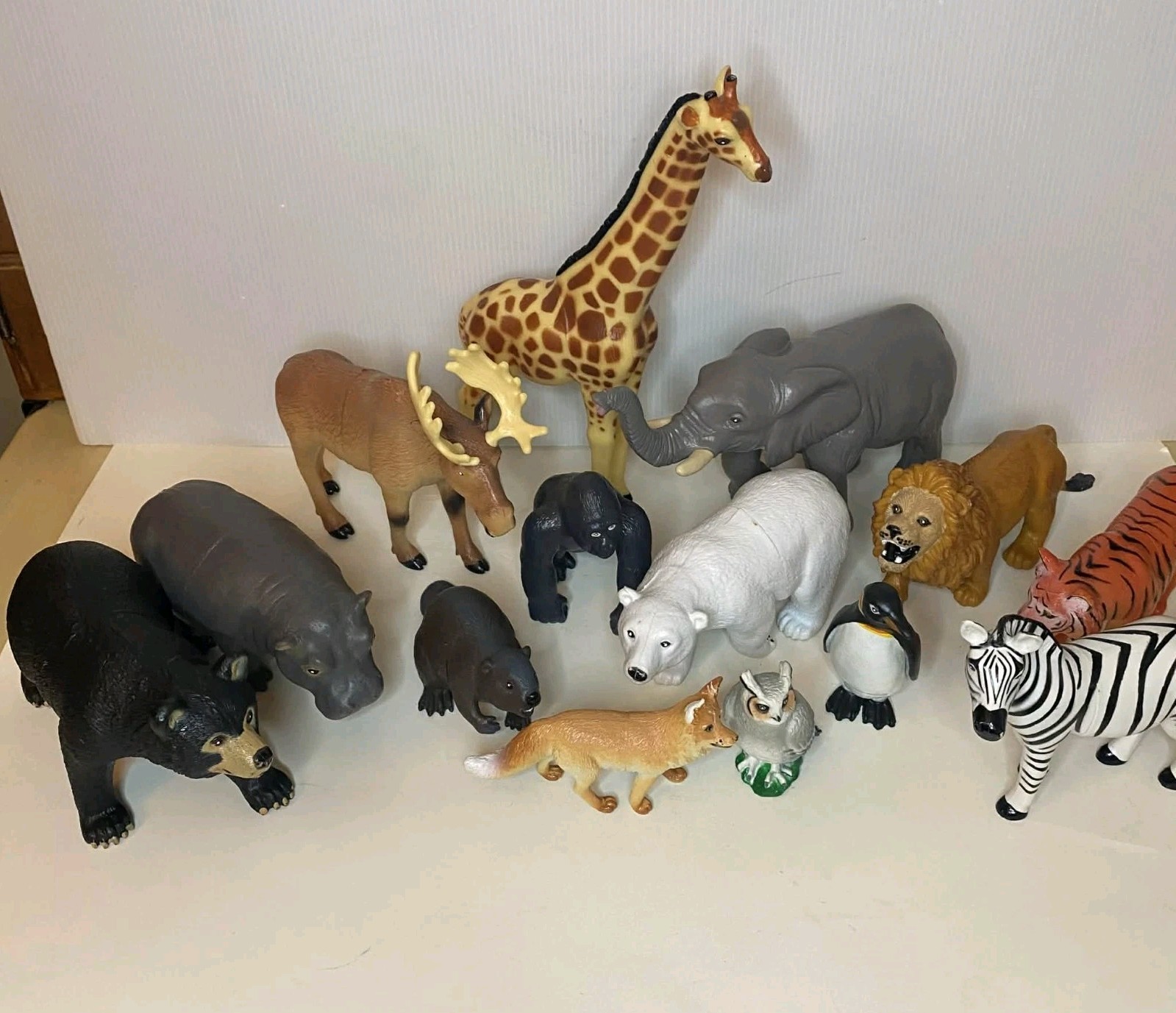 Lot Of 15 Learning Resources Animal Figures Lion Giraffe Elephant Penguin More