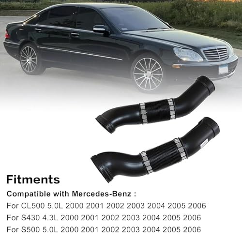 FZJDSD Air Intake Hose Pipe 2Pcs Right&Left Compatible with Mercedes-Benz CL500