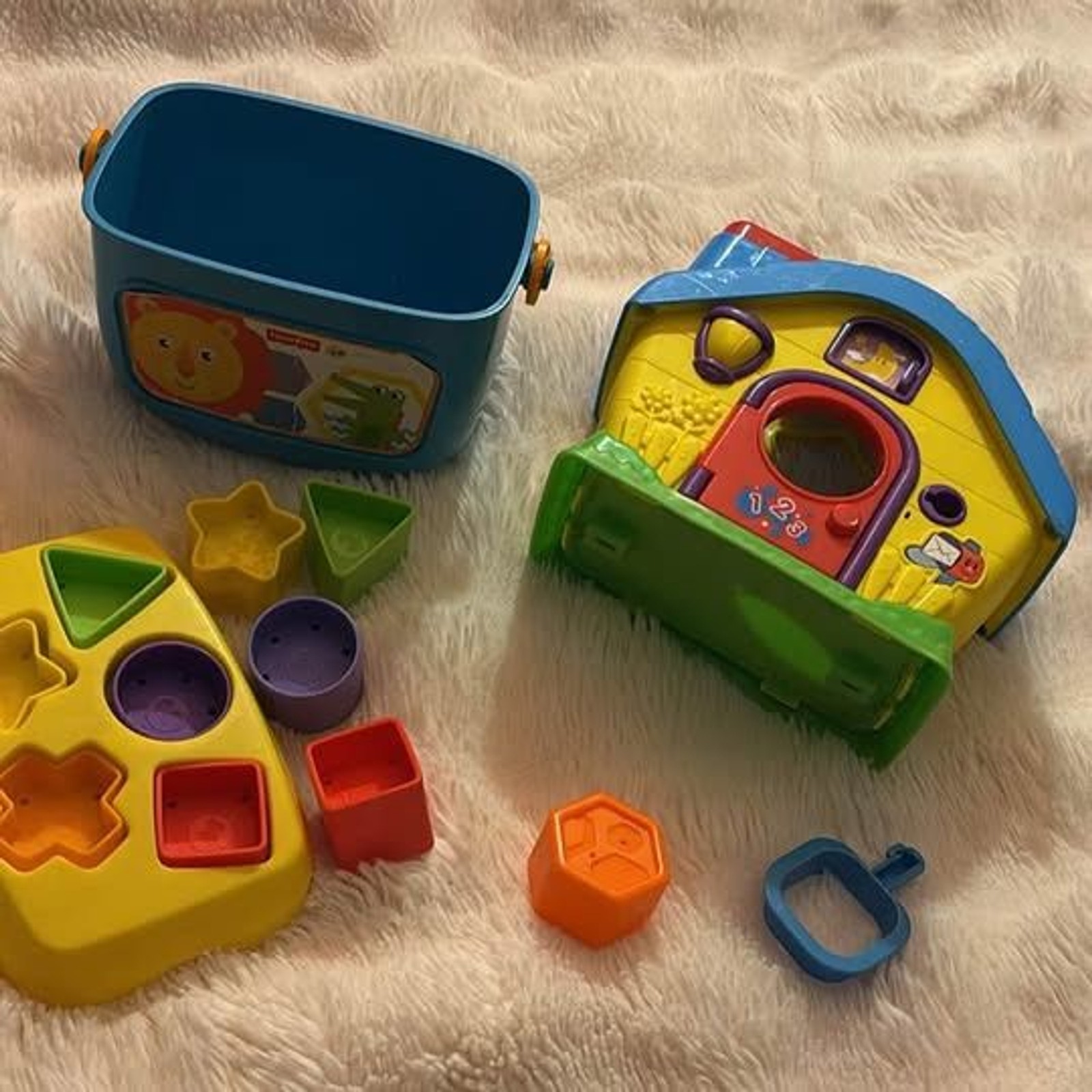 Fisher-Price Baby’s First Blocks and Shape Sorter House Sorting Toys Bundle