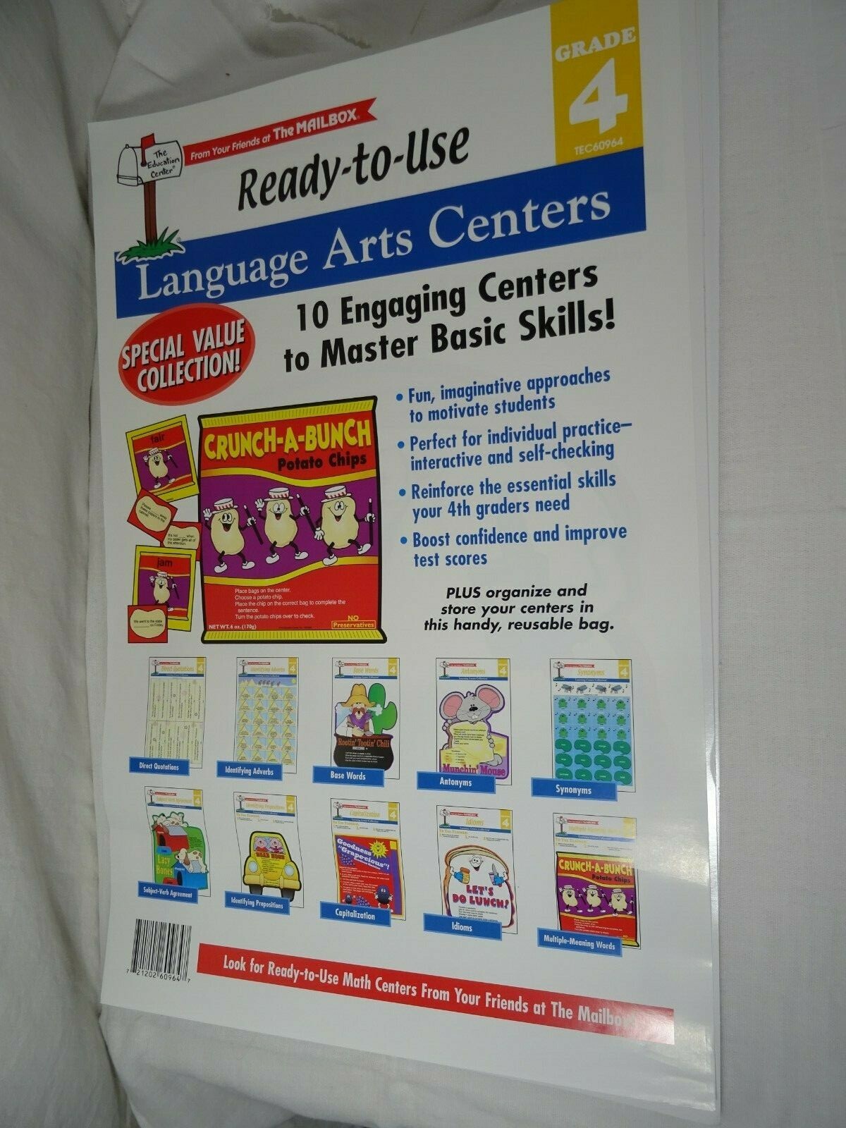 Language Arts Centers 4th Grade 10 Engaging Centers to Master Basic Skills NEW