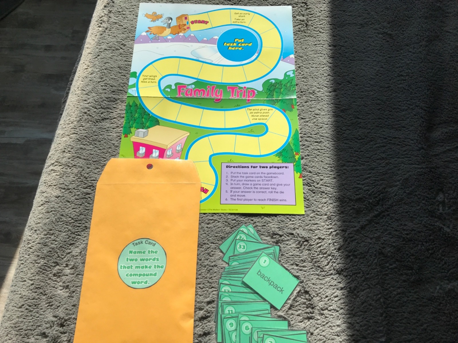 Family Trip! Compound words lang arts teacher game resources 2nd grade