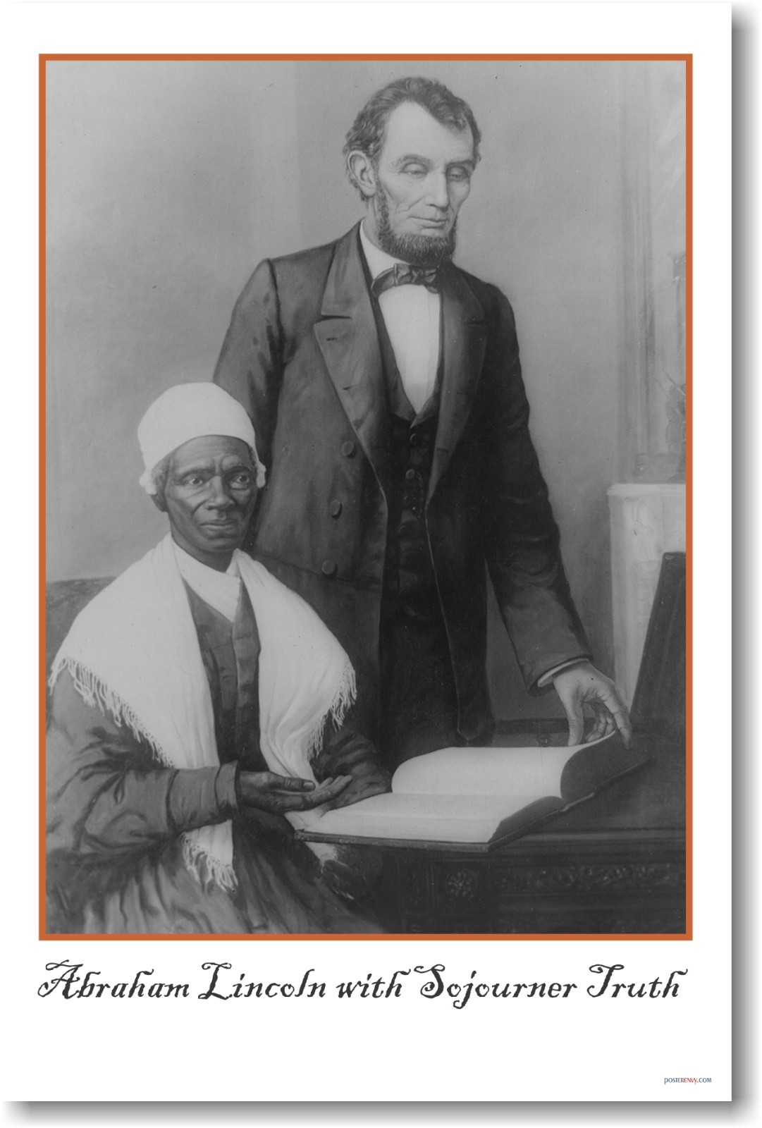 President Abraham Lincoln with Sojourner Truth – NEW American History POSTER
