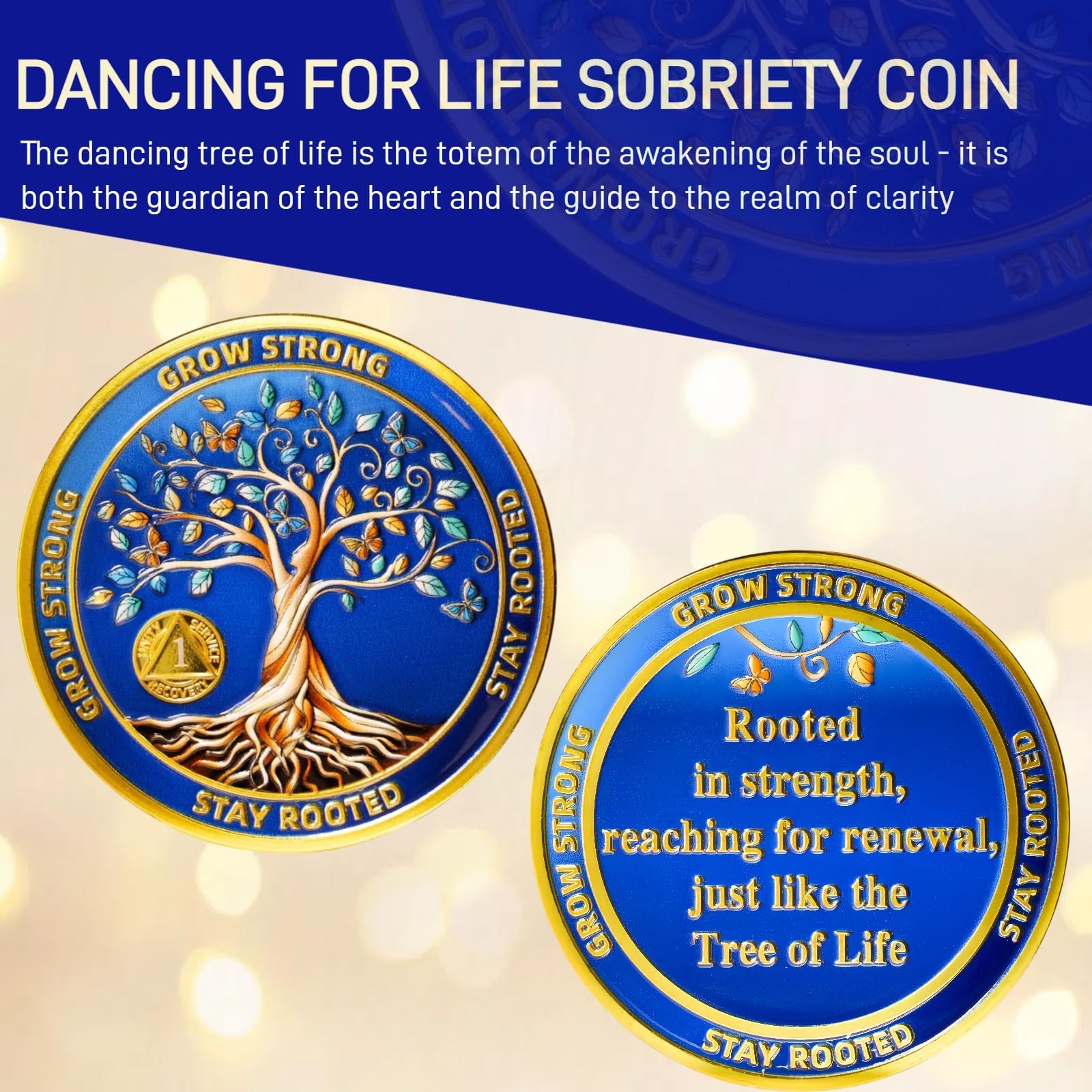 Dancing for Life One Year Sobriety Coin-Recovery Coin 1 Year Sobriety Coin fo…