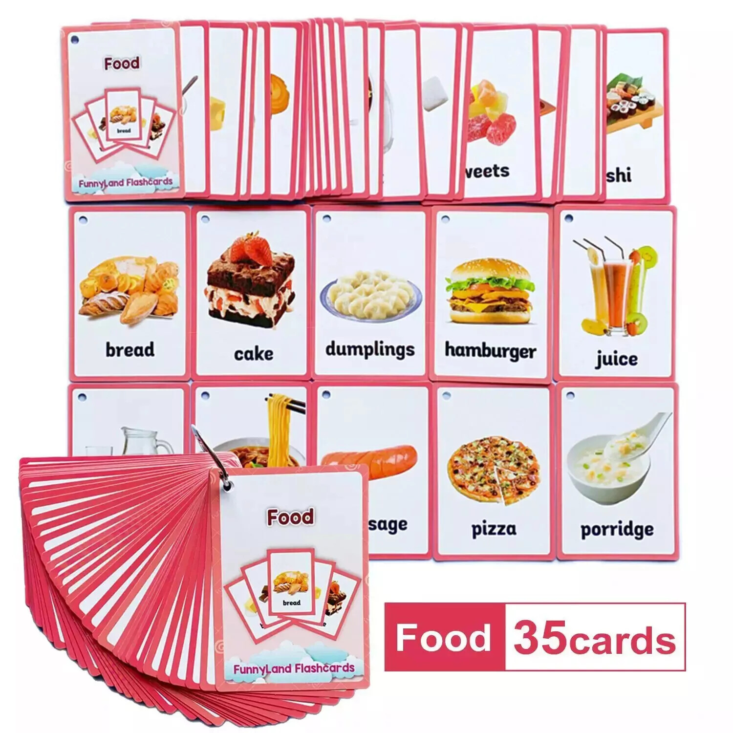 English Words Learning Flashcards for Kids 3-6 Years Reading Enlightenment Toys