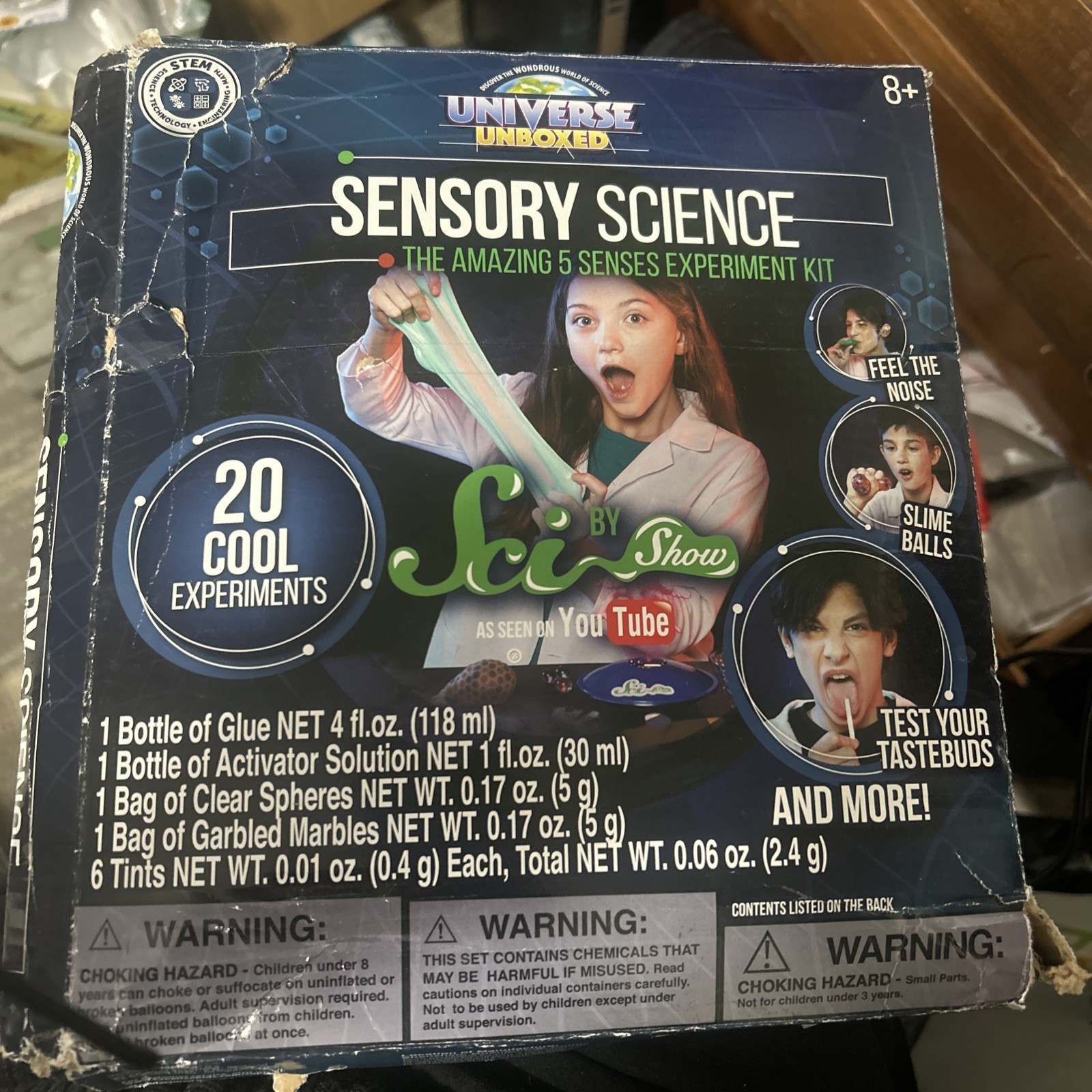 Sensory Science 20 Experiments The Amazing 5 Senses Experiment Kit New In Box