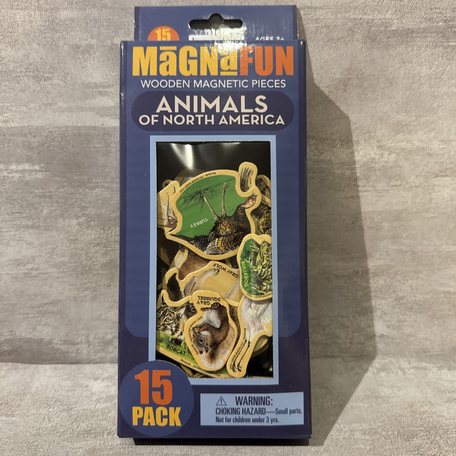 Magna Wooden Magnetic Pieces/15 Pack/Animals of North America