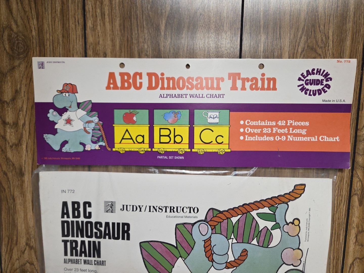 Vintage 1985 ABC Dinosaur Train Alphabet Wall Chart By Judy/Instructo