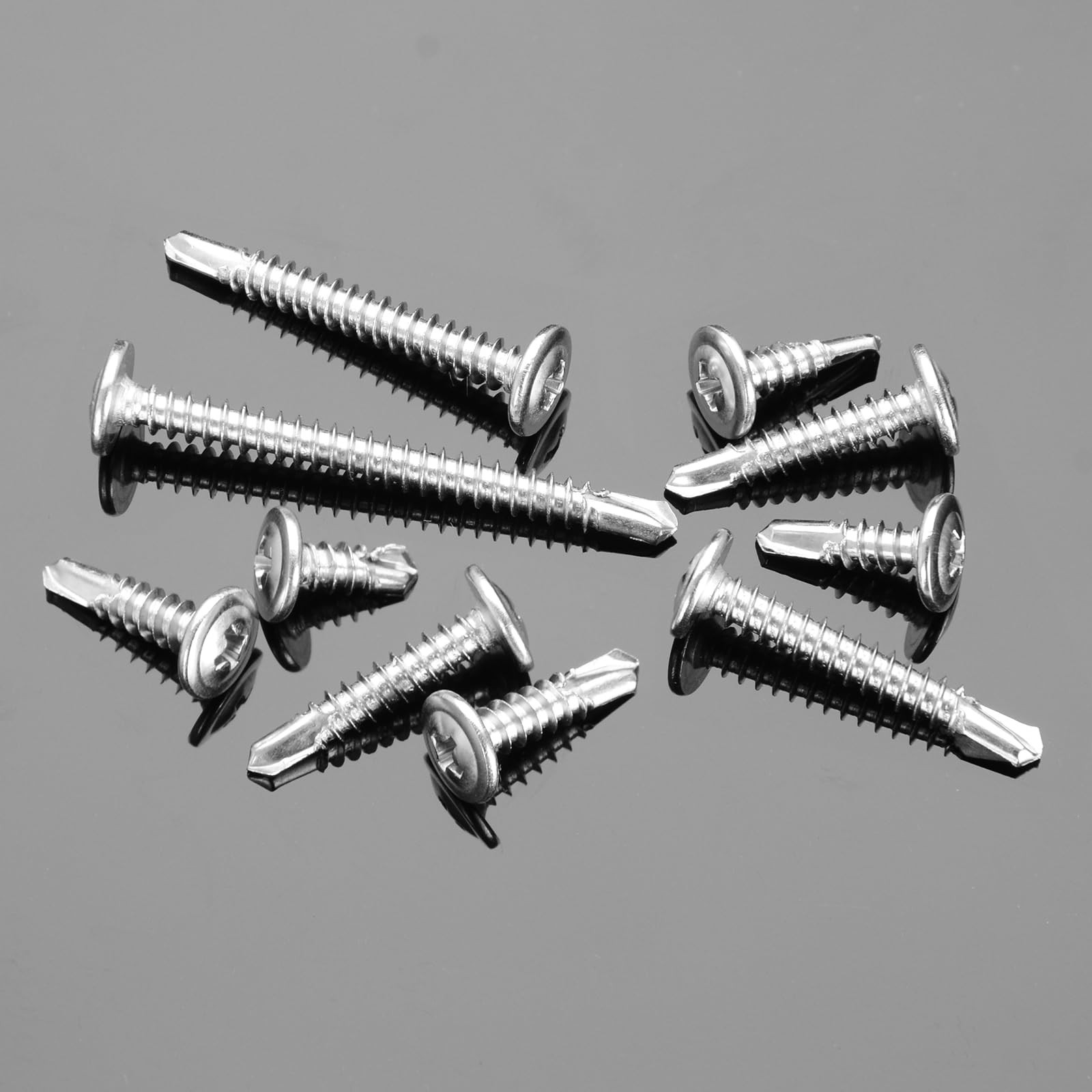 Mywish 155 Pieces #8×1/2, 5/8″, 3/4″, 1″, 1-1/4″, 1-1/2″, 2″ Self Tapping Scr…