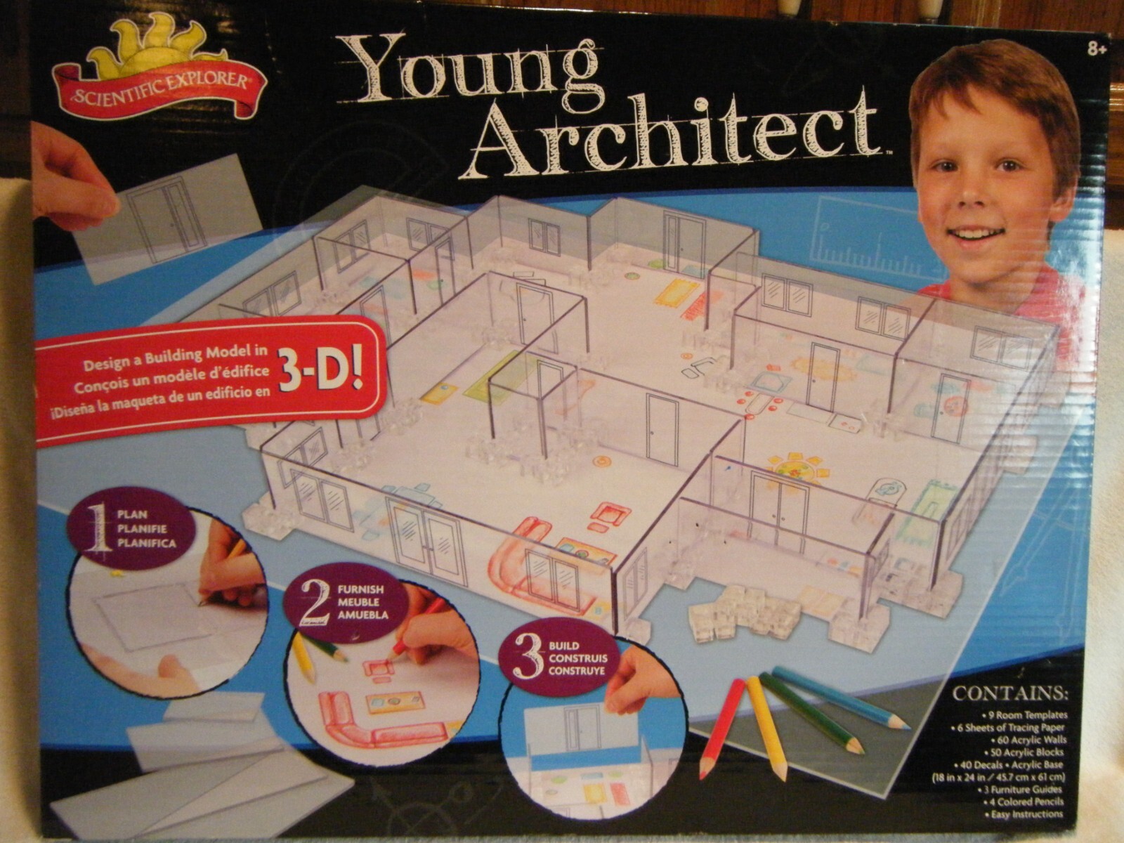 😍 SCIENTIFIC EXPLORER YOUNG ARCHITECT 3D DESIGN GAME KIT 3PT8