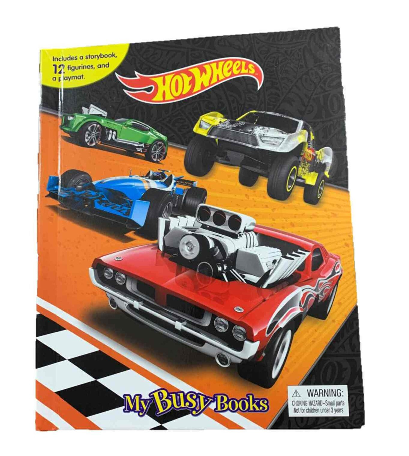 Hot Wheels Busy Book ~ Meet the Cars (12 Figures and Playmat; 2018)