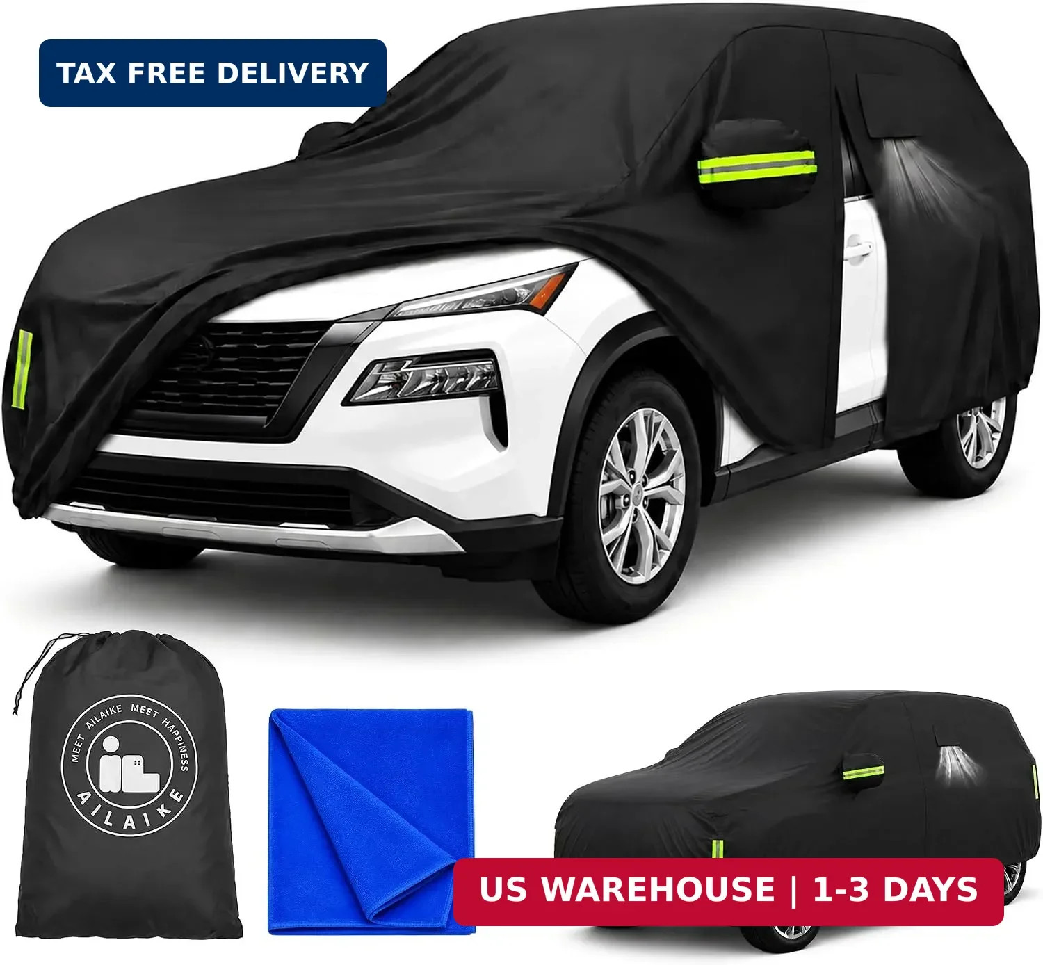 Car Cover All Weather Custom Fit for Rogue Waterproof 10 Layers 210T Full Cover