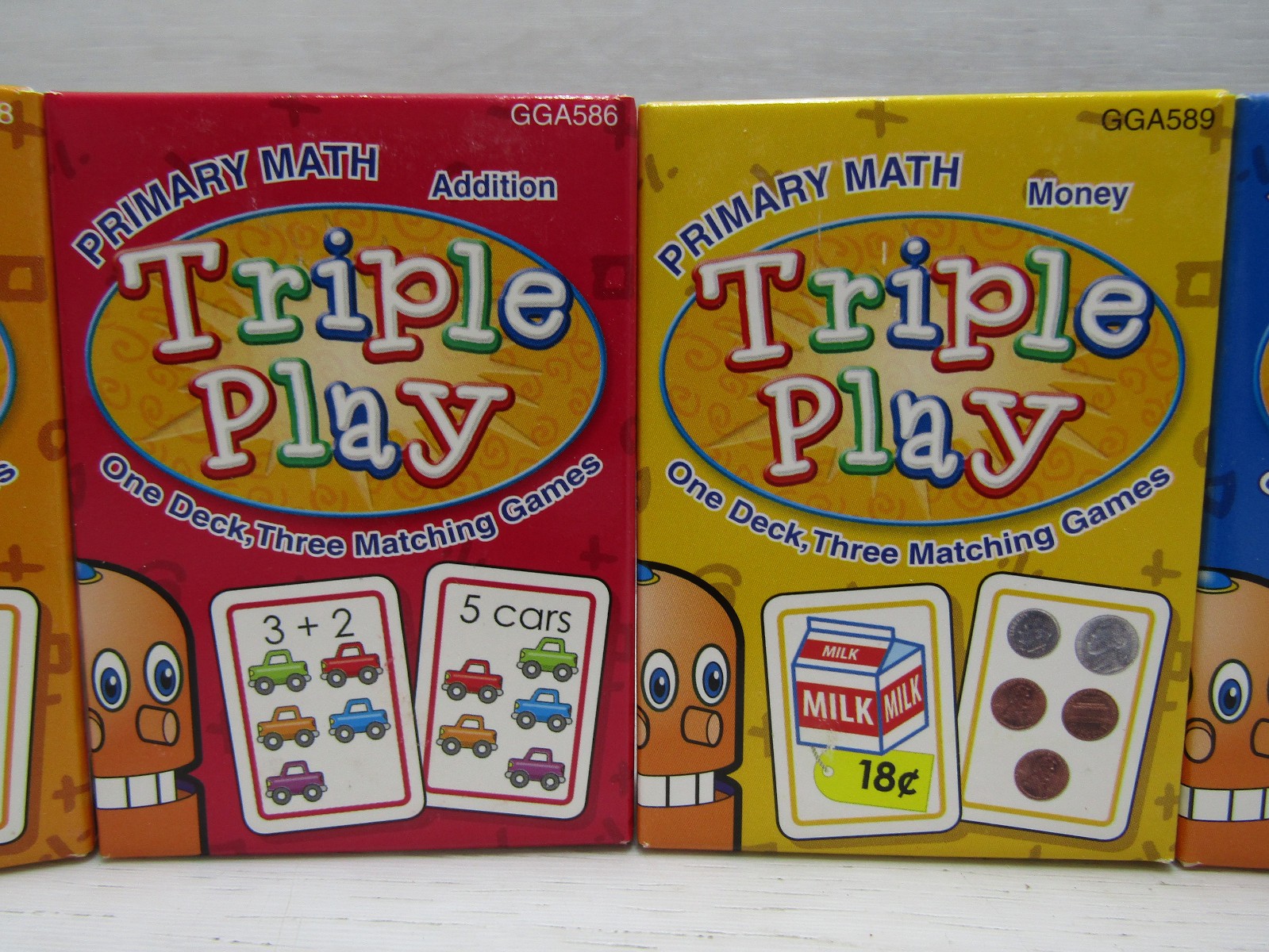 Early Math Skills TRIPLE PLAY Lot of 8: 4)Primary Math & 4)Intermediate Math GGA