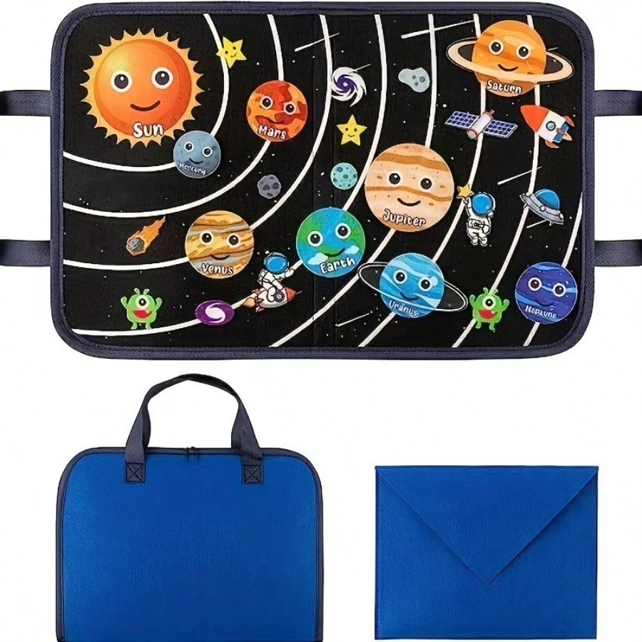 Kids Felt Story Board – Starry Sky Space Themed Play Set Blast off into a magica