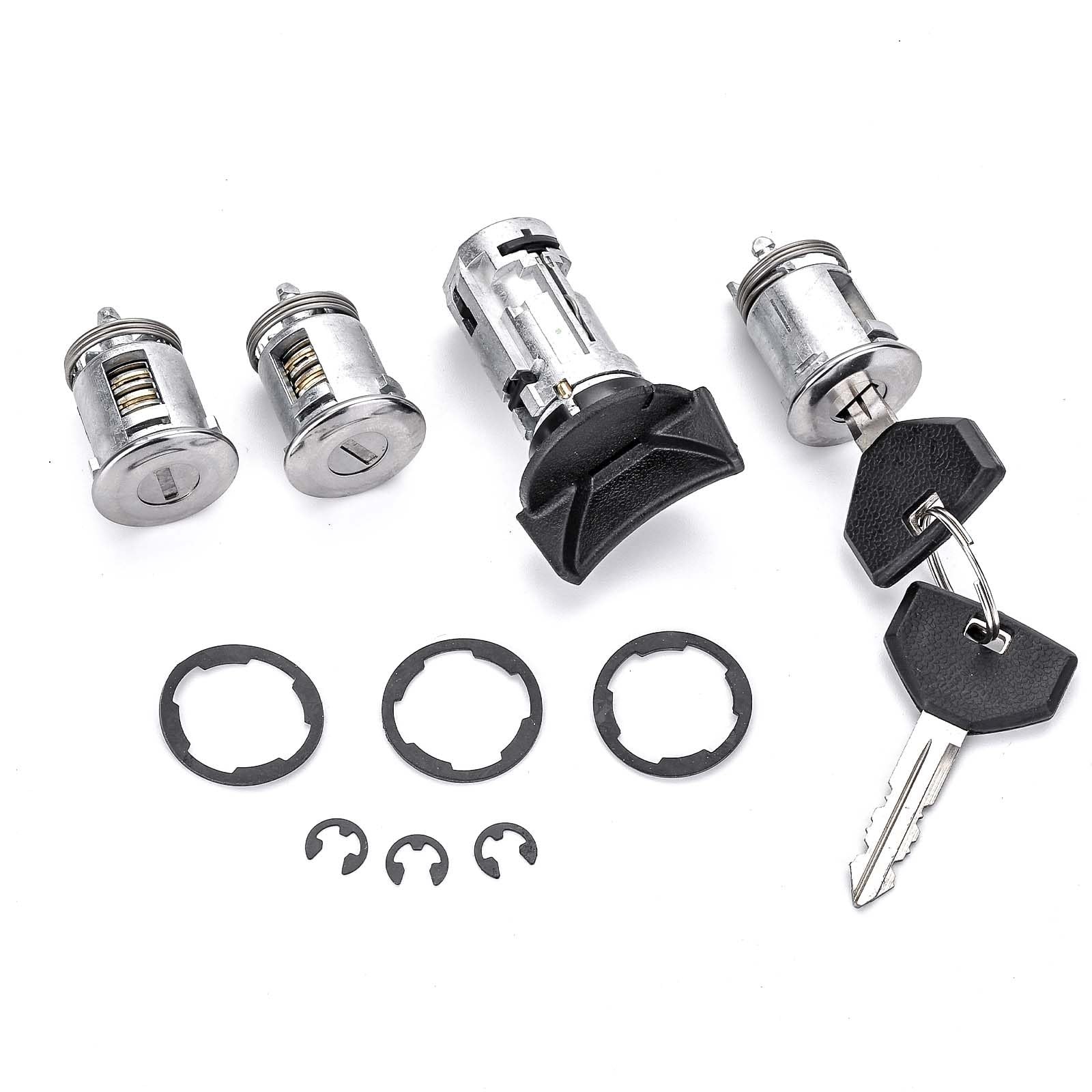 Ignition Switch Lock Cylinder with Door For Wrangler YJ 1991-1996, Silver