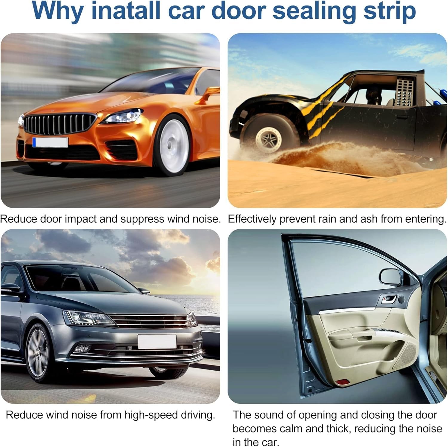 Automotive Door Weather Stripping 20Ft Car Door Rubber Edge Trim Seal Strip