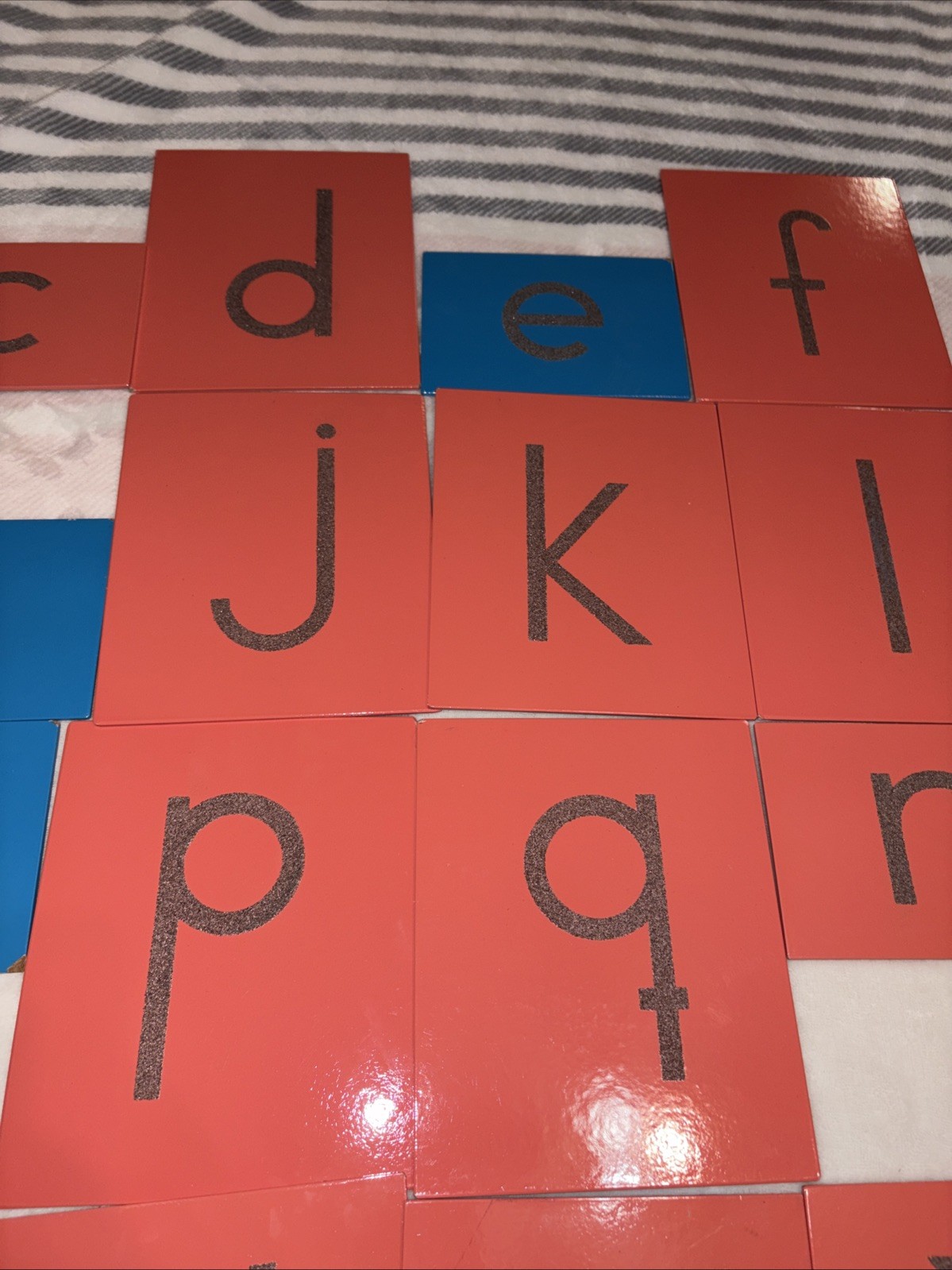 Montessori Sandpaper Letters & Numbers Print Sensorial Tactile Visual Nienhuis