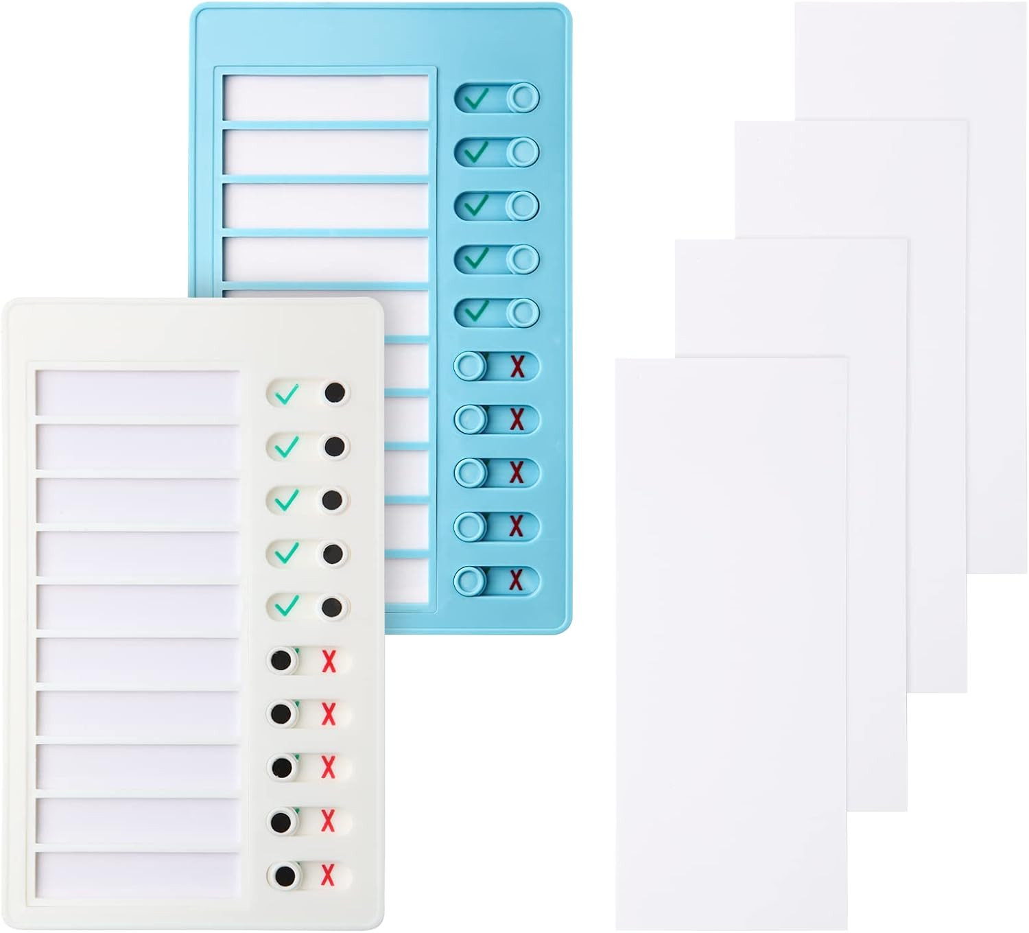 2 Pieces Chore Chart for Kids to do List Chores Checklist Task Board, Sliding Mo