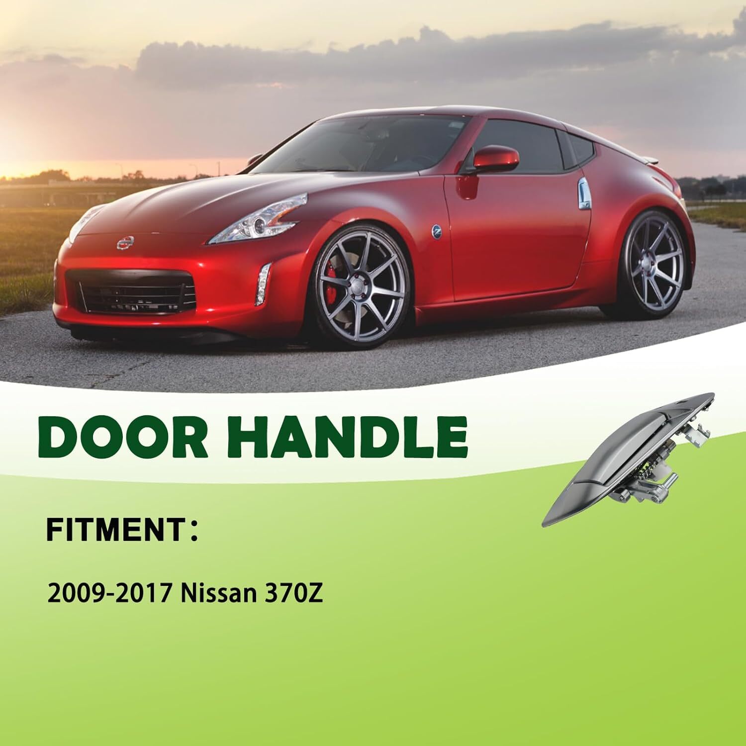 Exterior Door Handle Assembly Front Left Driver Side Silver Compatible with