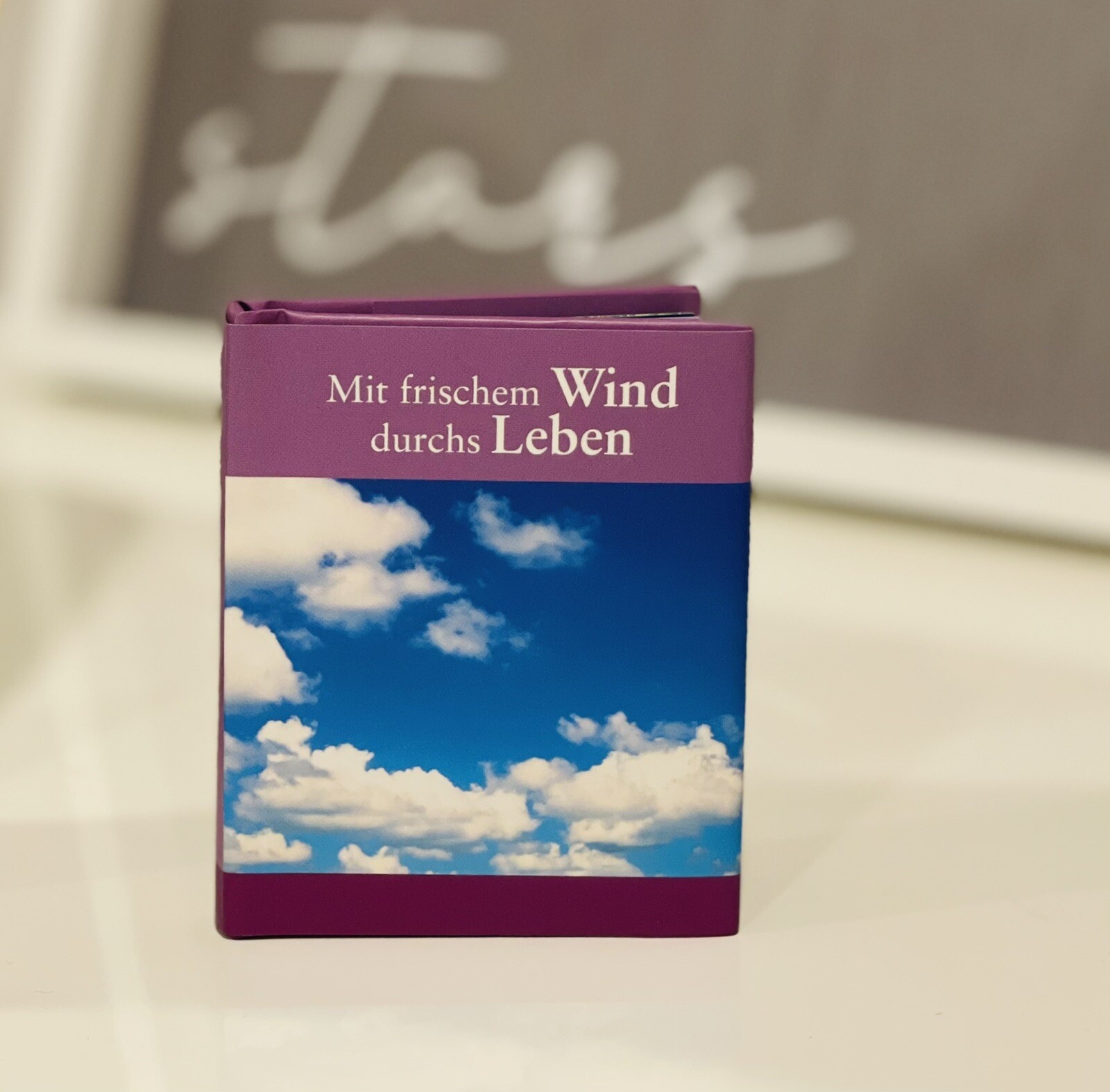 Mini book in German: Mit frischem Wind durchs Leben 3.5 x 2.75 in