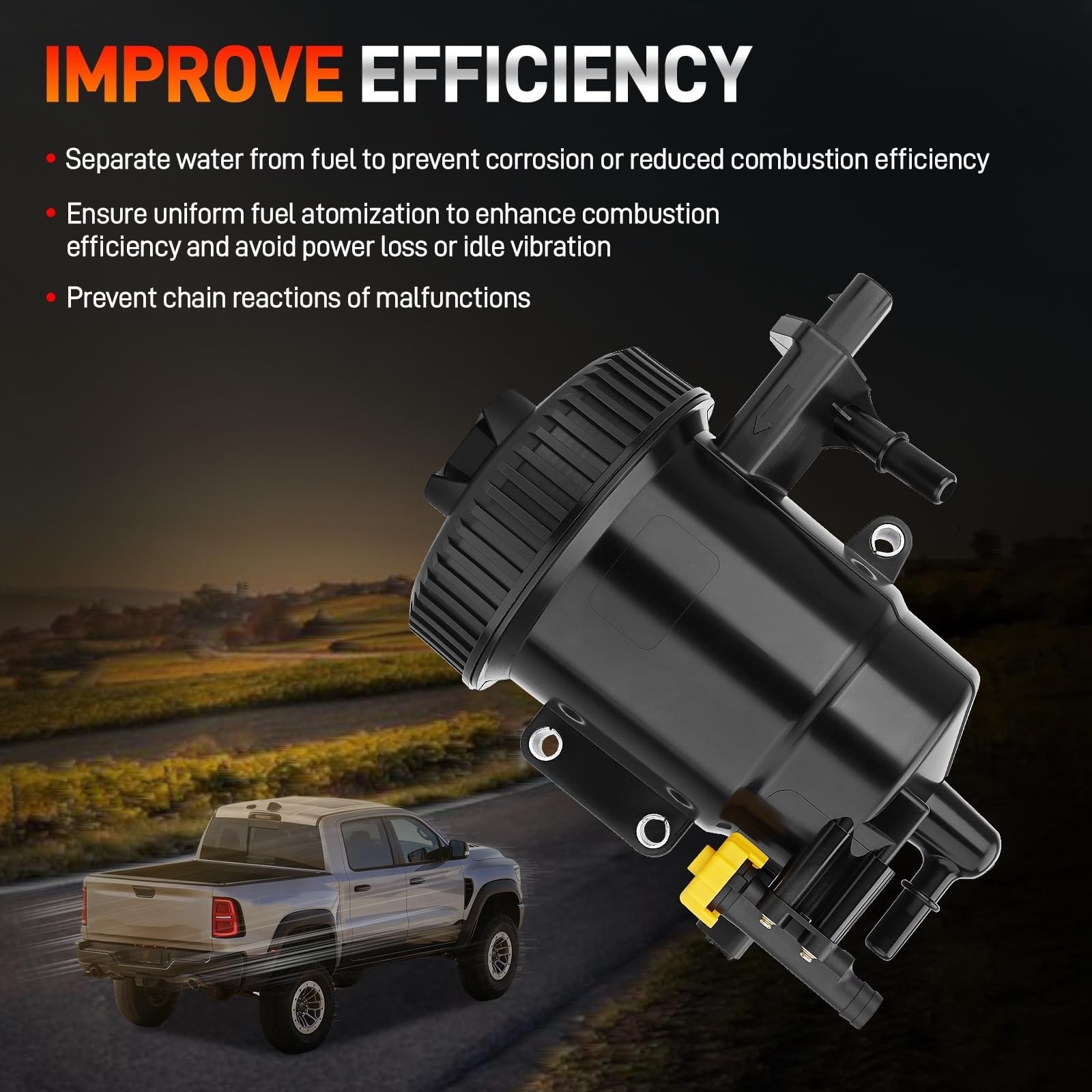 Fuel Filter Housing Assembly Compatible with 2013-2018 Dodge Ram 2500 3500 45…