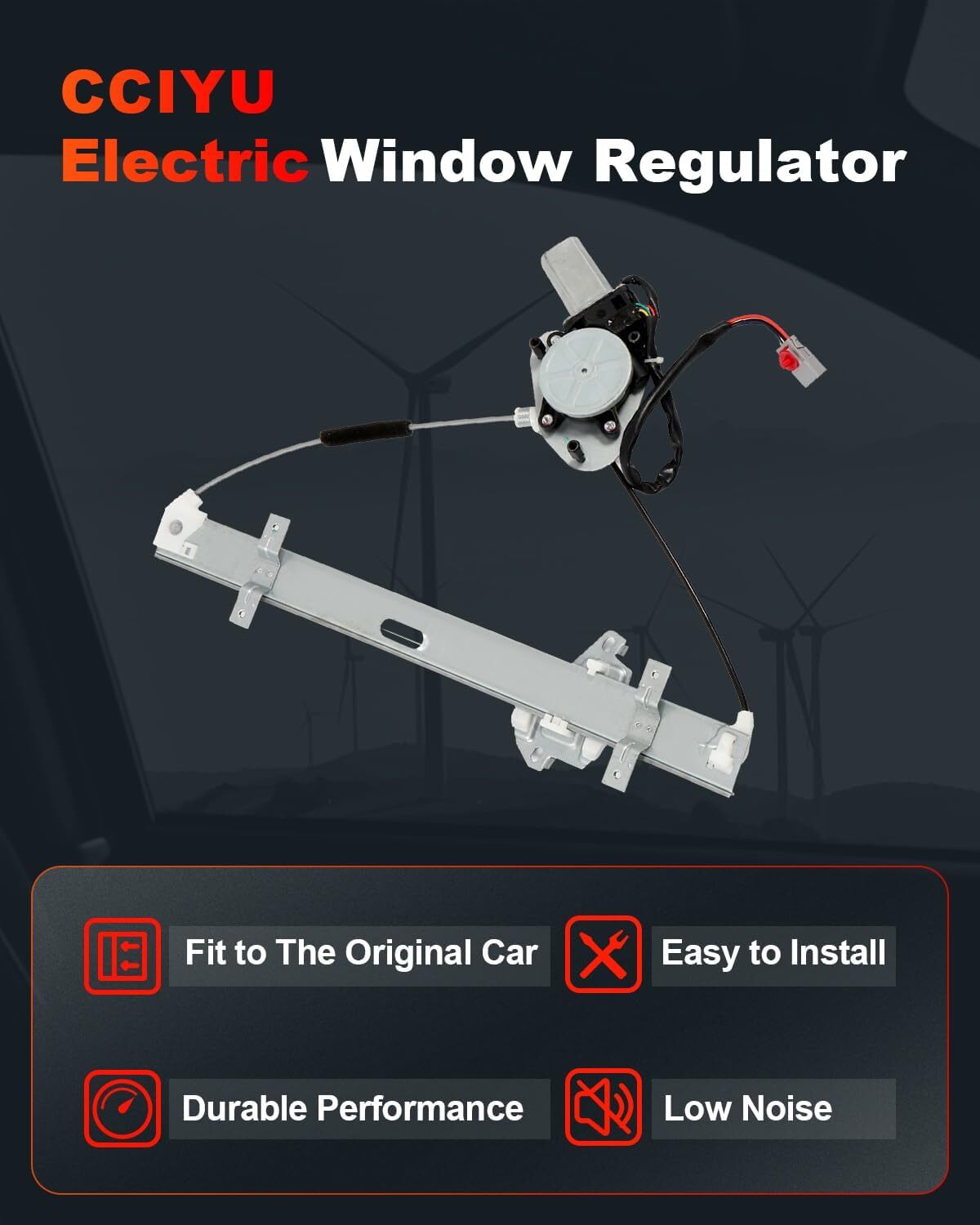 cciyu whit Motor Power Window Regulator fit for Honda Civic 2001-2005 Front Left