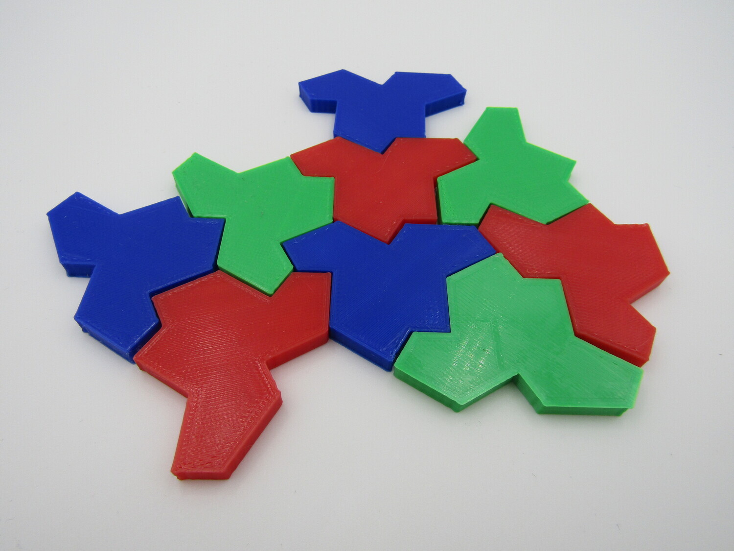 Einstein Tiles Tile Set Aperiodic Monotile Tiling Shape Math 9 PCS, PICK COLORS