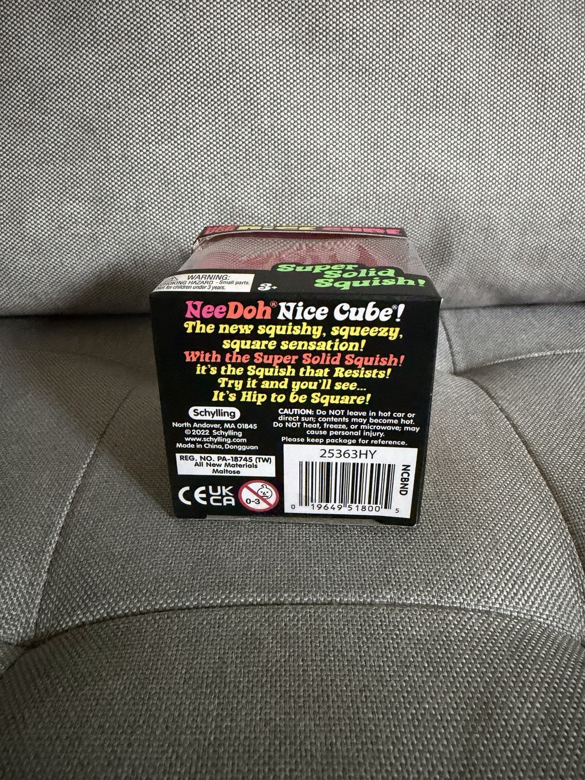 Schylling NeeDoh Nice Cube Super Solid Squish Squeeze Toy, Pink, New and Sealed