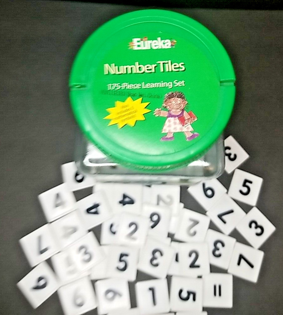 Number Tiles, by Eureka – 175-Piece Learning Set in a Tub -EU867430 For Ages 3+