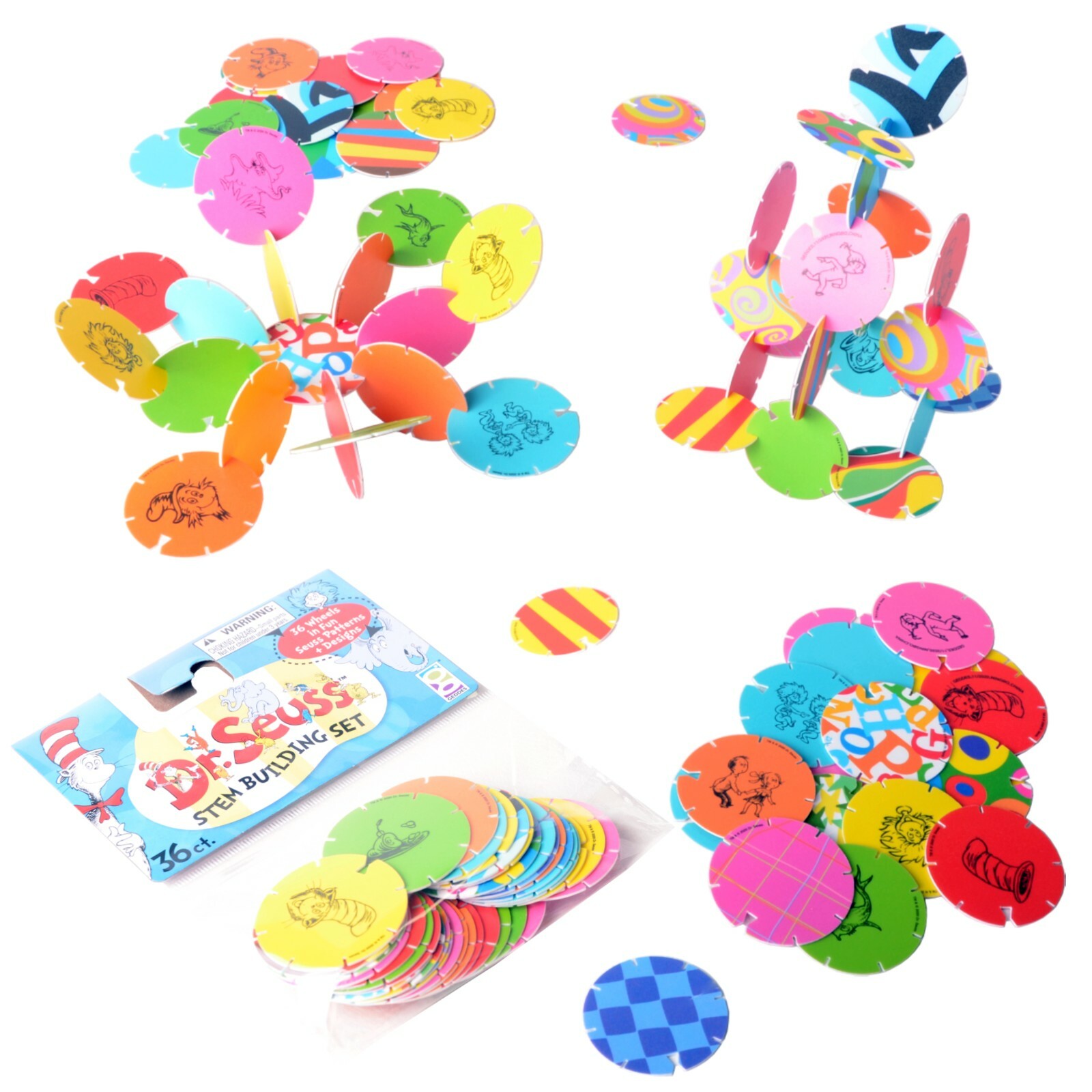 Dr. Seuss STEM Building Set Educational Learning Toy 36ct. Per Bag (Age 3+)