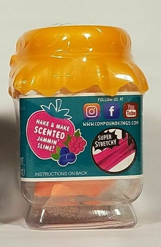New Jammin’ Jellies Orange Scented Squishy Slime Kit just Add Water in CUTE Jar!