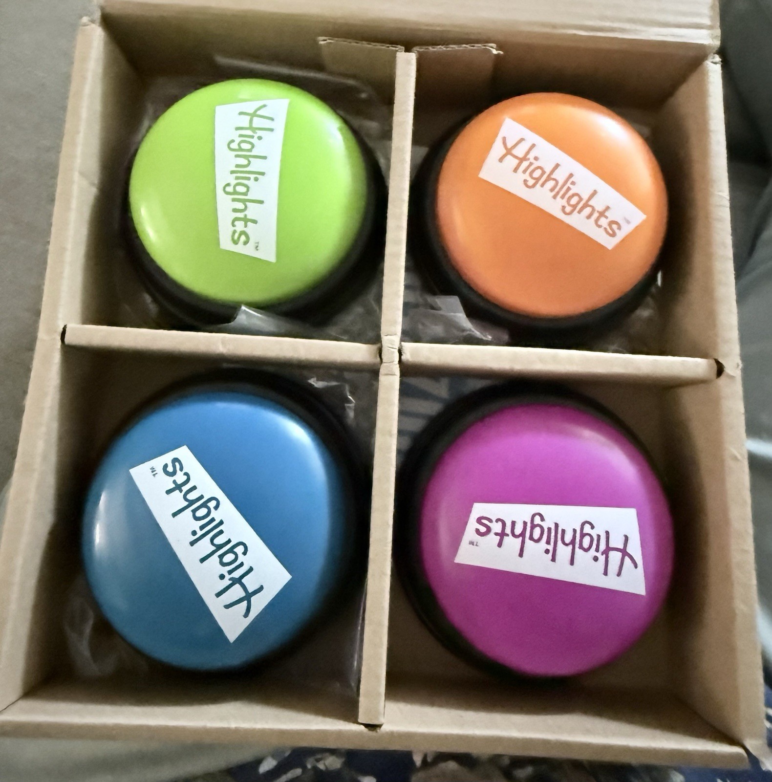 Game Buzzer Buttons Set of 4 Multicolor Four different sounds CLASSROOM USE