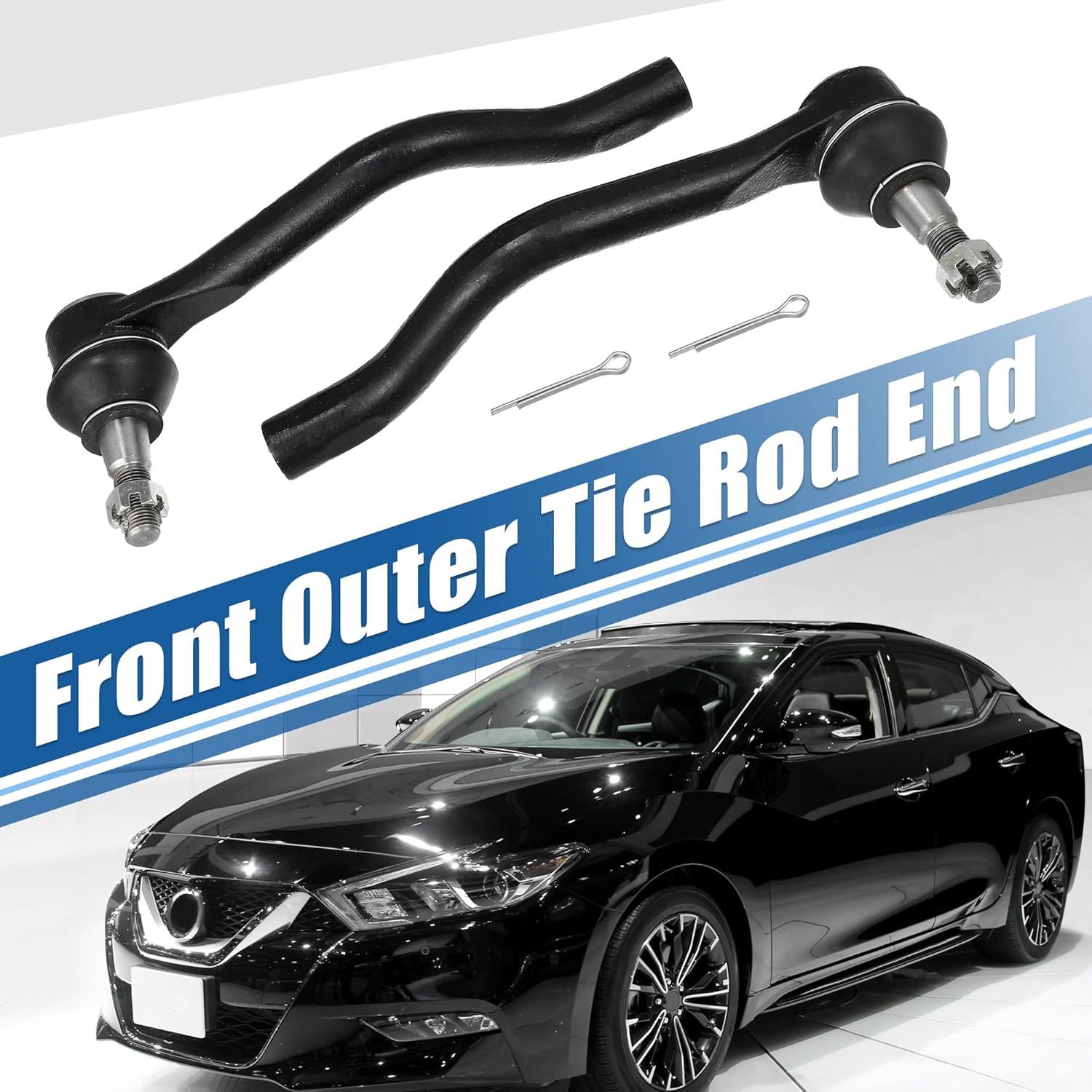 2PCS Front Outer Tie Rod End Links Steering Suspension ES
