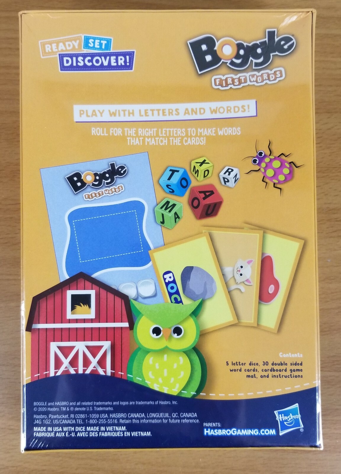 Boggle First Words Game New Sealed Hasbro 2020 ages 3+