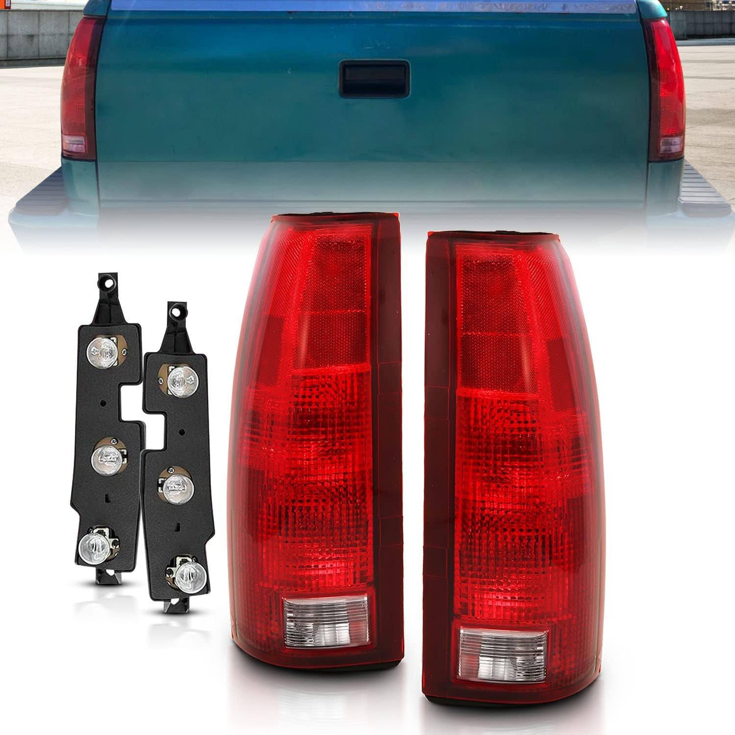 for 1988-2000 Chevy GMC C/K Silverado Sierra Truck Tahoe Suburban OE Red Haloge