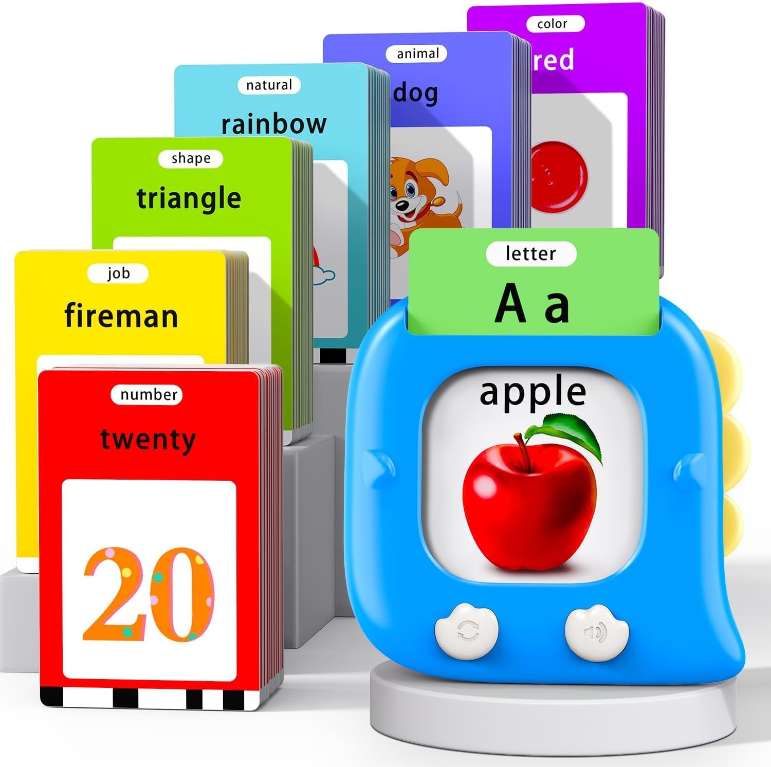 Kidzdo 520 Abcs Talking Flash Cards, Easter Stuff Birthday Gifts for 2 3 4 5 6 Y