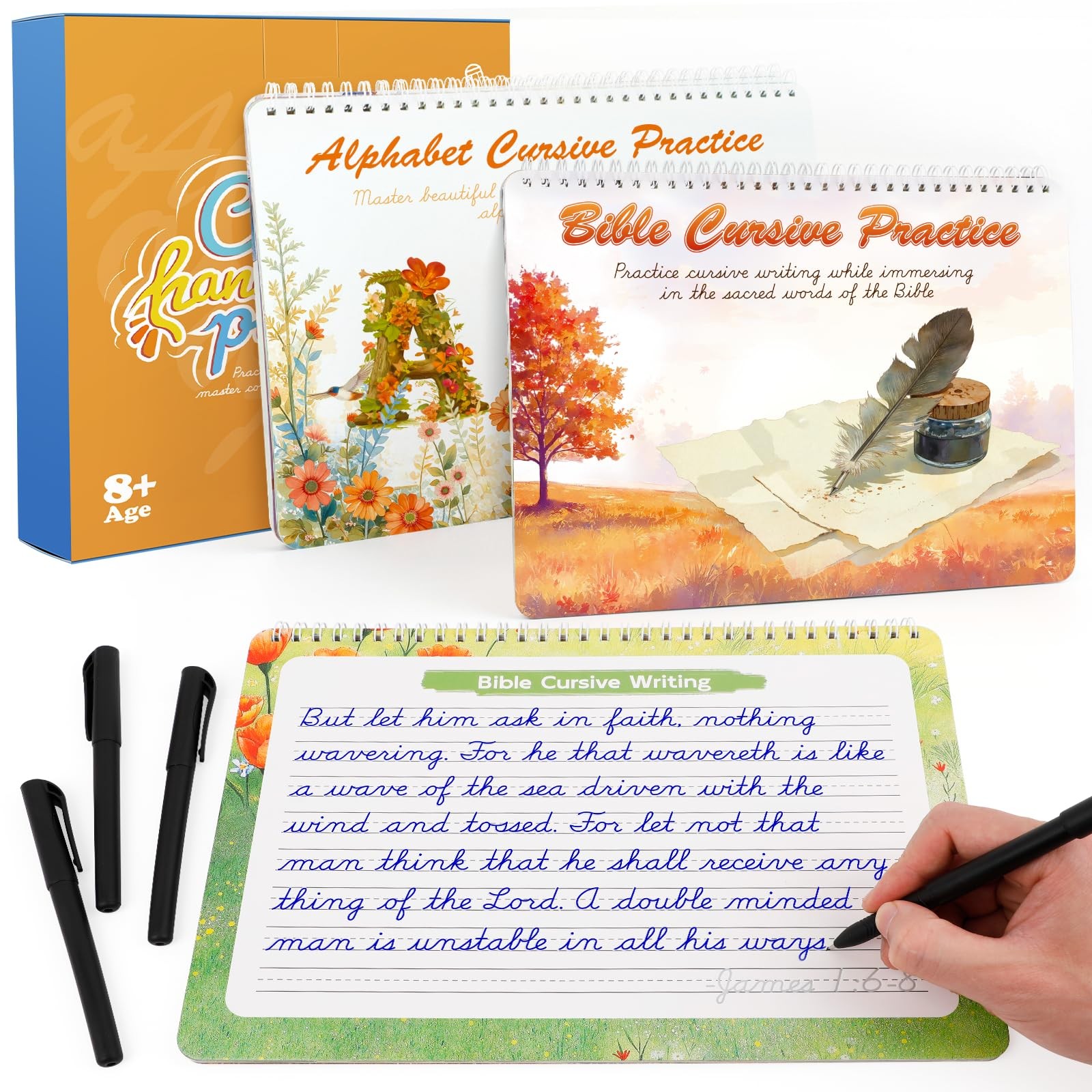 Grooved Cursive Handwriting Workbook for Kids 5-12 & Adults,Reusable Magic Pr…
