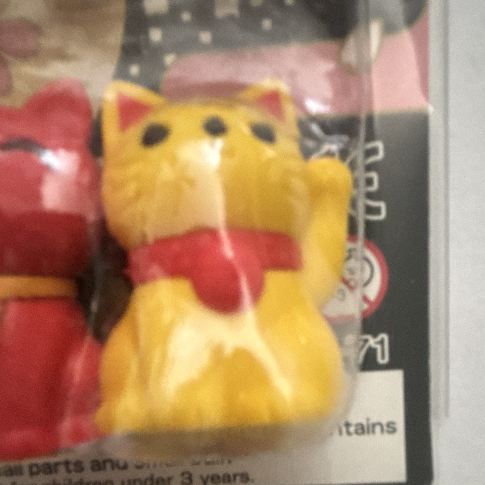 Japanese Eraser Set 7 pcs Set kimono Doll & Lucky Cat Made in Japan
