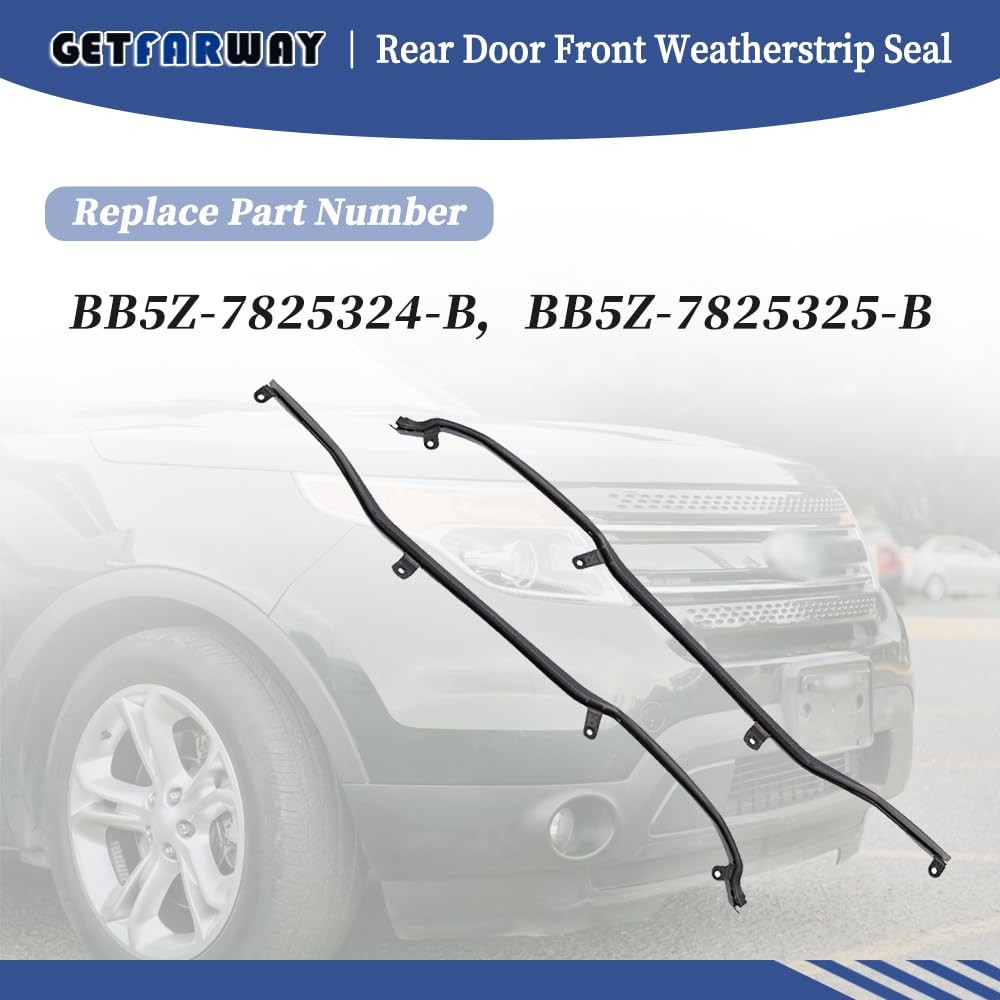 Getfarway Rear Door Front Weatherstrip Seal BB5Z-7825324-B Black