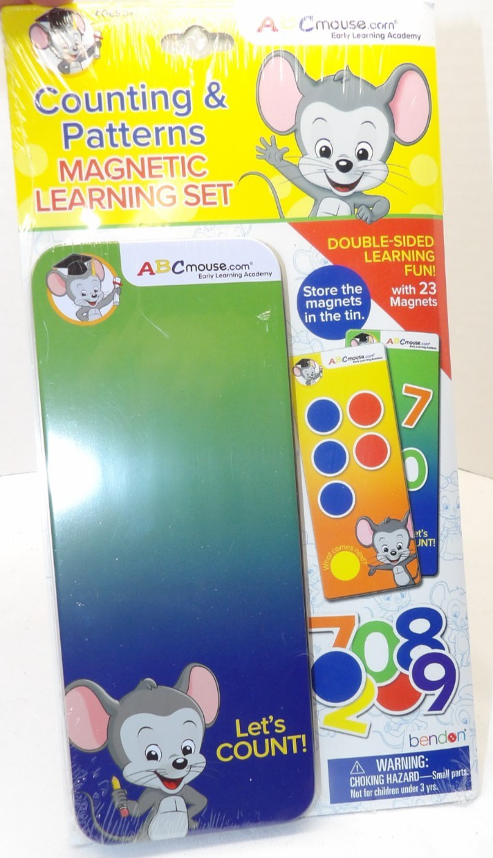 ABC Mouse Counting & Patterns Magnetic Early Learning Ages 3+ w Case NEW