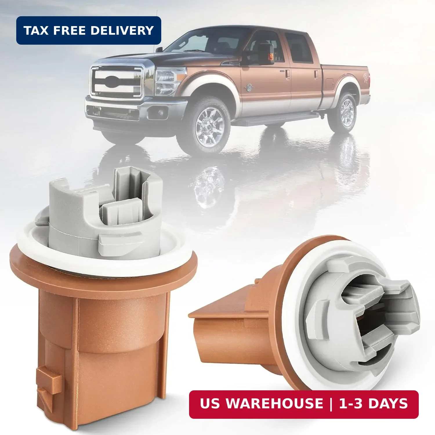 RED WOLF Turn Signal Parking Taillight Brake Light Socket Fit for Ford F150 F250