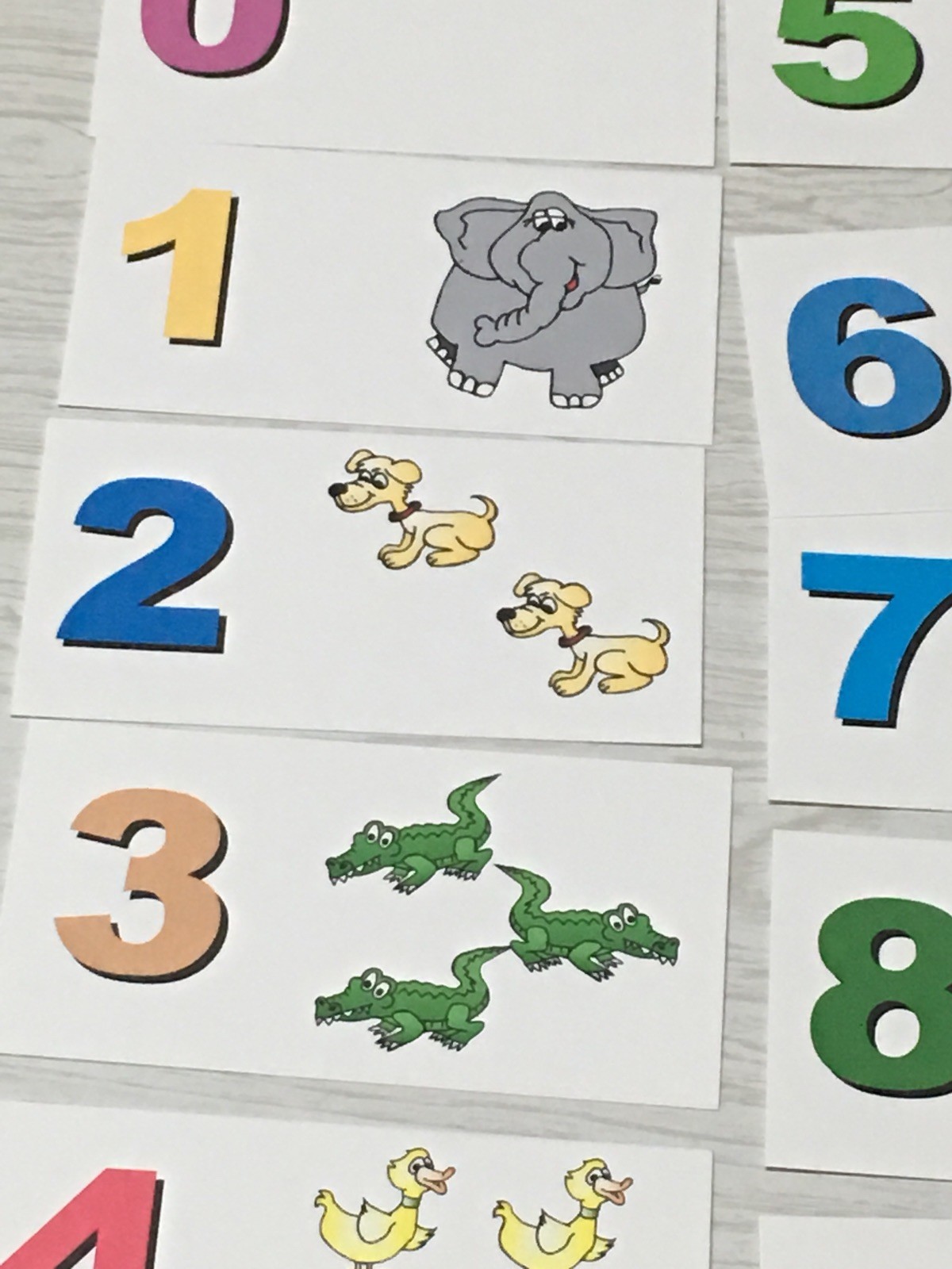 Number Counting Matching Cards 1-10 Preschool Educational supplies