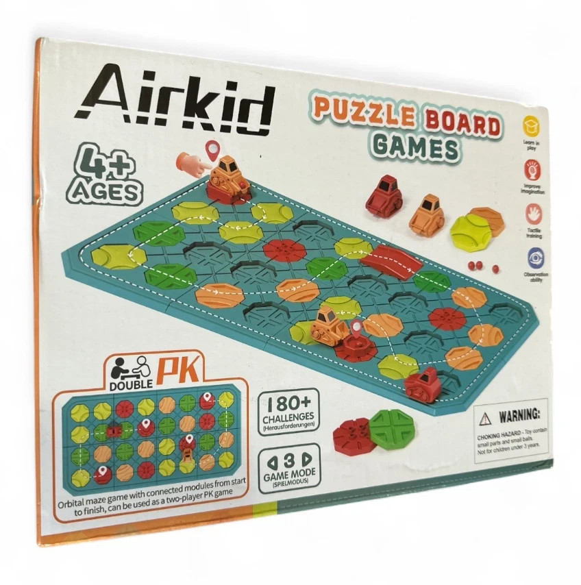 Airkid Puzzle Board Game Educational Toy 3D Maze Logic Challenge 4+ Kids