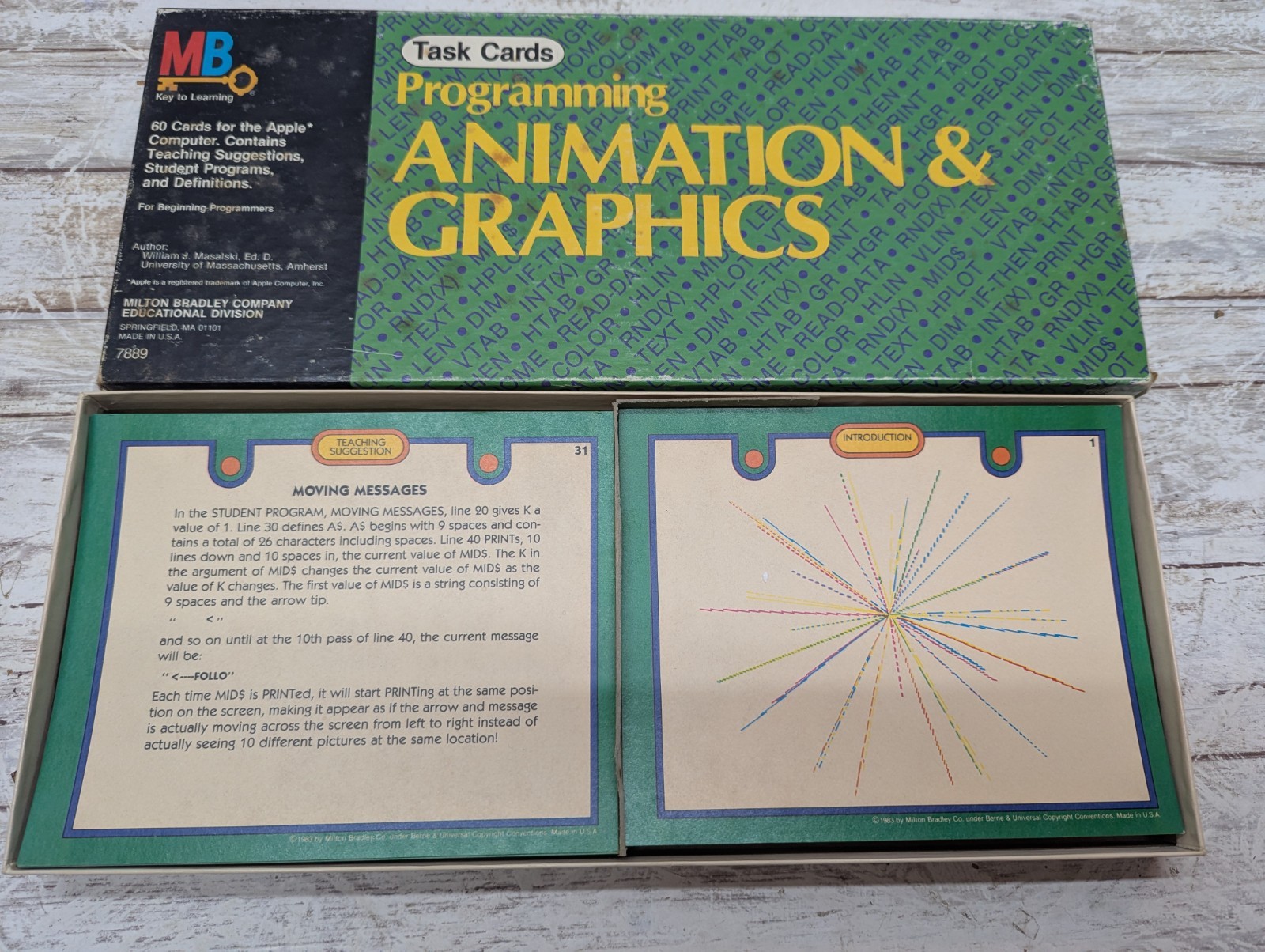 milton bradley board games task cards programming animation & graphics Apple PC