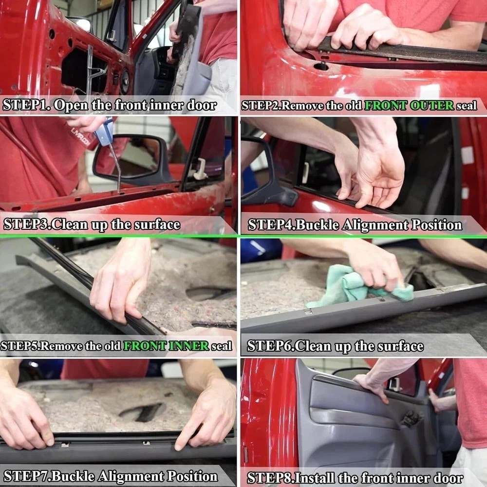 Window Molding Sweep Felt Trim Seal for 1987-1997 Ford F150 F250 F350