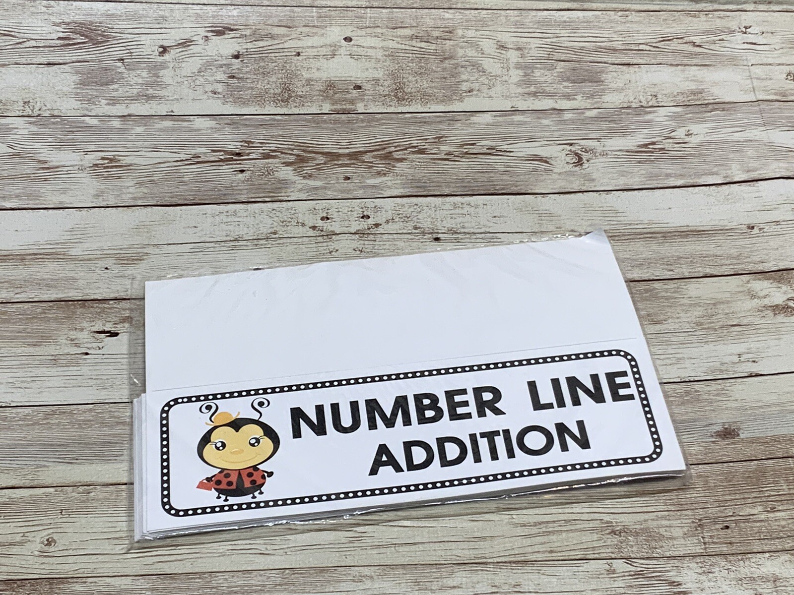 Lady Bug – Themed Learning Centers – Laminated – Number line Addition
