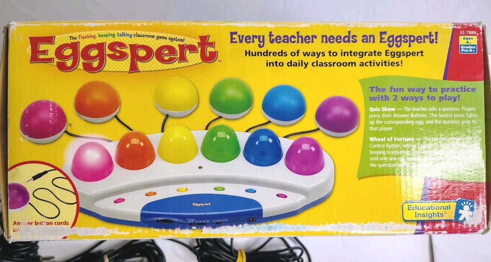 Eggspert 7880 Classroom Educational Buzzer Game Lights & Sounds Homeschool Works