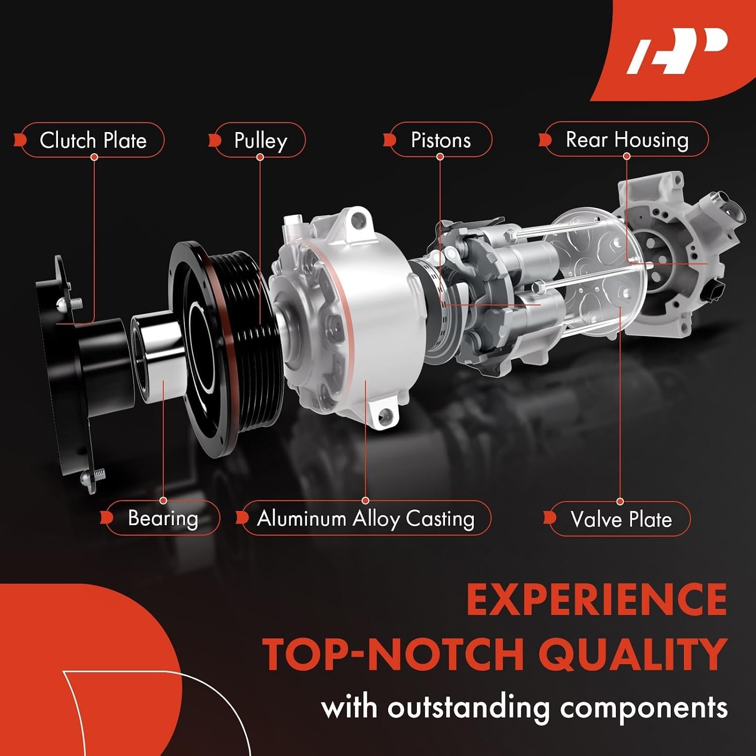 Toyota AC Compressor with Clutch Compatible for Toyota Air Conditioner