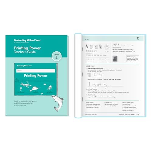 Handwriting Without Tears 2nd Grade Printing Bundle Workbook Teacher Guide Penci