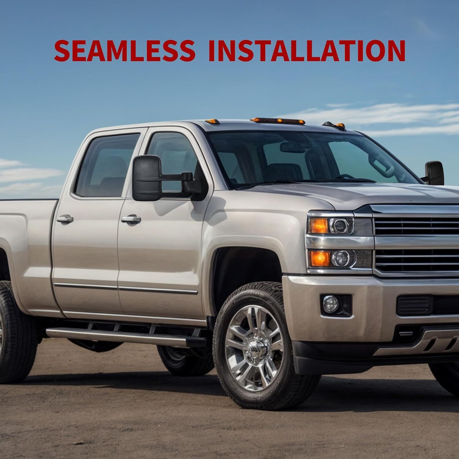 YITAMOTOR Tow Mirrors Compatible with 2014-2018 Silverado Sierra 1500, 2015-2018